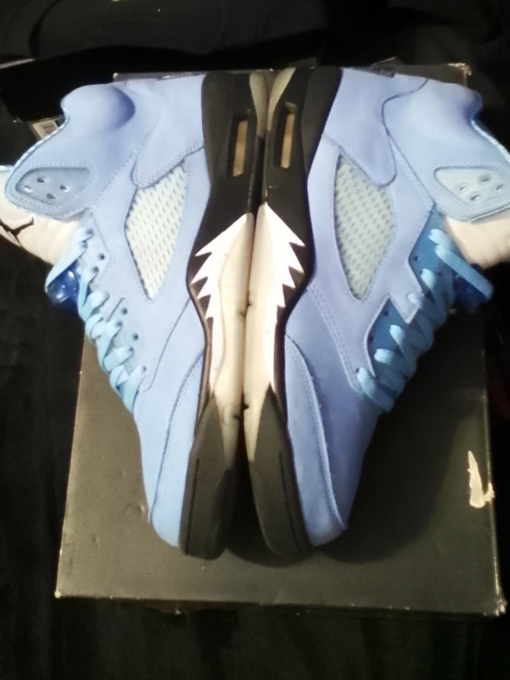 Jordan 5  UNC"Authentic" Men's Sneakers in Light Blue and Black